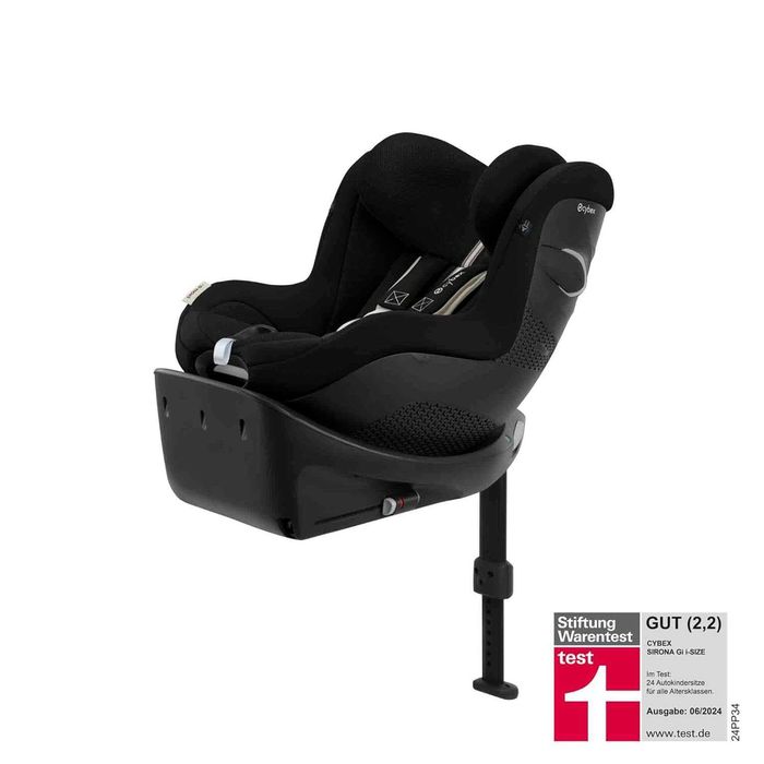CYBEX Gold Sirona Gi i-Size Plus, Moon Black, черно, бебешко/детско столче за кола, isofix, ново, подложка за новородено