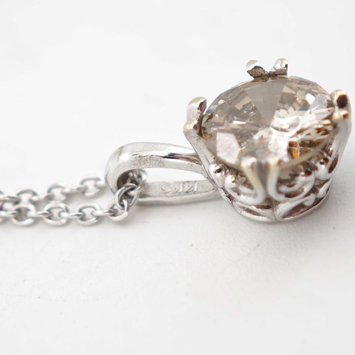 Colier aur 14k cu diamant 0.9ct