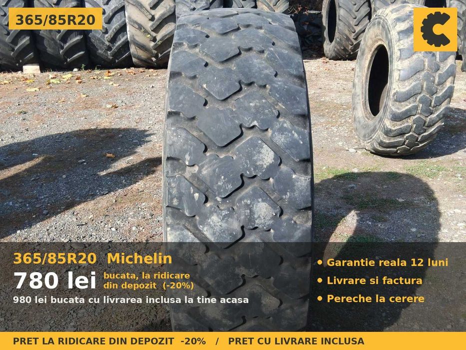 Anvelope Cauciucuri 365/85R20 365/85 R20 365 85 R20 365/85-20 3658520 Michelin Incarcator Buldo si Industrial SH Second Hand STOC REAL Oferta Pret Bun