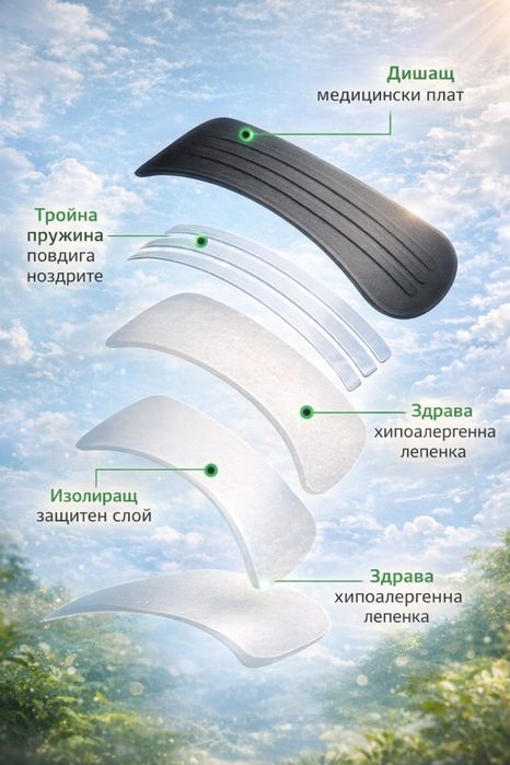 Лепенки за нос 30бр. Nasal Strips