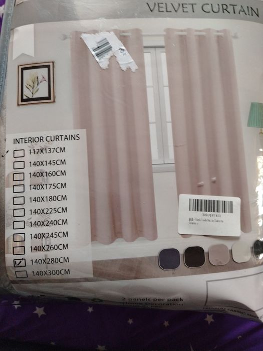 Perdele din catifea termice blackout cu inele set de 2 – Camel