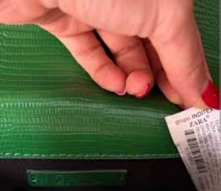 Елегантна чанта Zara Mini City Bag – Тъмнозелена, тип „гущер“