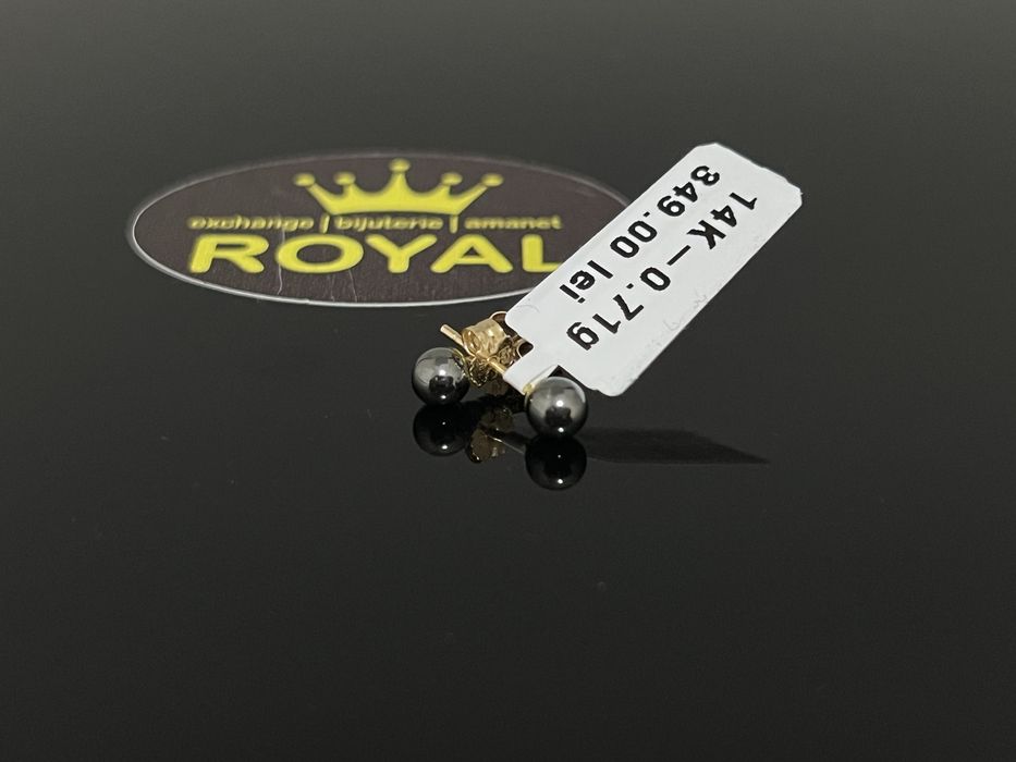 Bijuteria Royal CB : Cercei dama aur 14k 585   0,71 gr