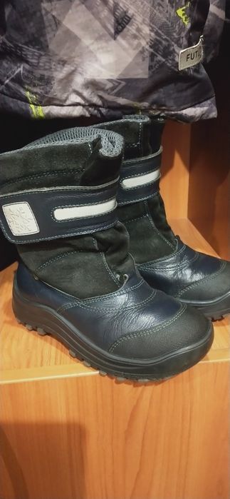 Кожаные сапоги. Зима