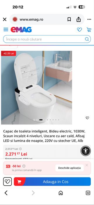 Capac wc inteligent nou ,nefolosit