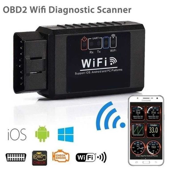 Тестер за автомобилна диагностика, OBD2, WI-FI - IOS/Android*