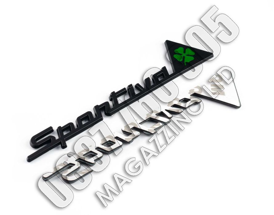 Емблеми за Калник Alfa Romeo Sportiva за Жулиета Хромирани Черен Мат