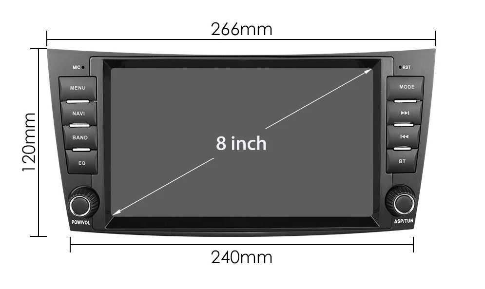 Мултимедия 8" Аndroid 14 за MERCEDES E CLASS W211 CLS W219 CARPLAY DSP