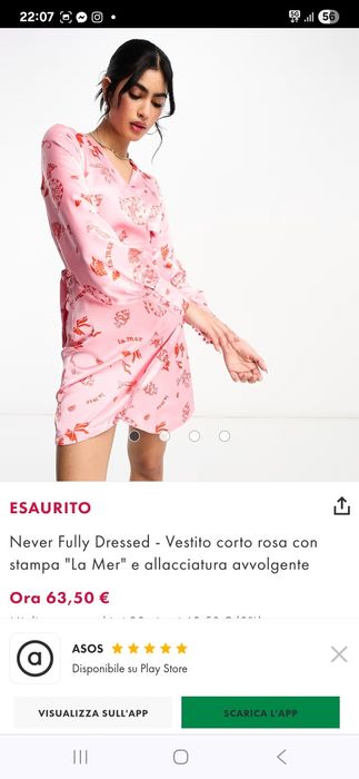 Розова сатенена рокля Never fully dressed