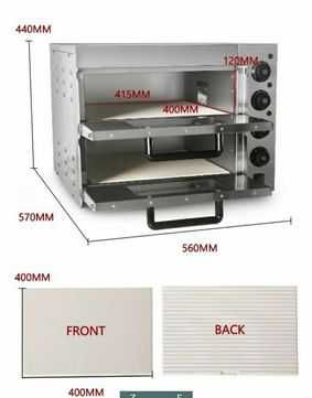 Фурна за пица на едно и две нива чисто нова професионална с плочи