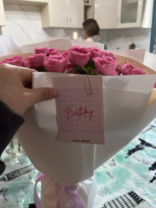 цветы кустовые розовые