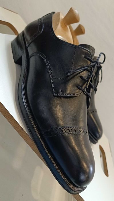 Pantofi 40 40.5 lucrati manual Lavoratione Artigianale piele naturala