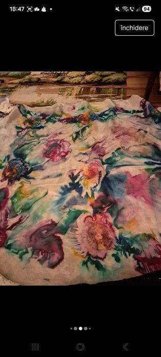 Eșarfă damă din mătase naturală,  NOU!( 183×44)