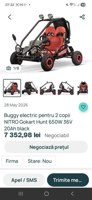 Gokart (buggy) pentru copii 4-12 ani
