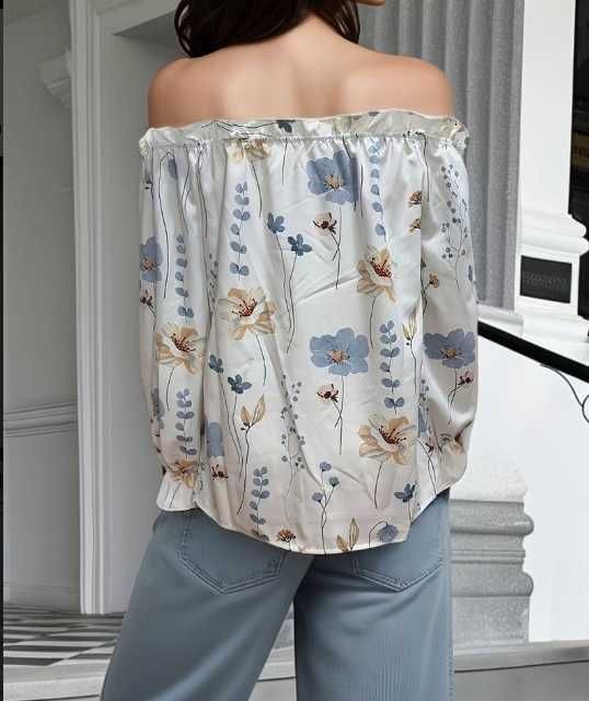 Блуза с дълъг ръкав с флорален принт