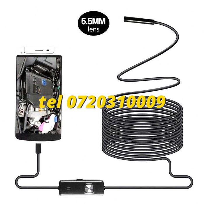 Modul Dispozitiv Video Endoscop 2M Otg Water Resistant 5 5Mm Pentru Inspectie Video In Zone Greu Accesibile Cu Specificatii Conform Titlului