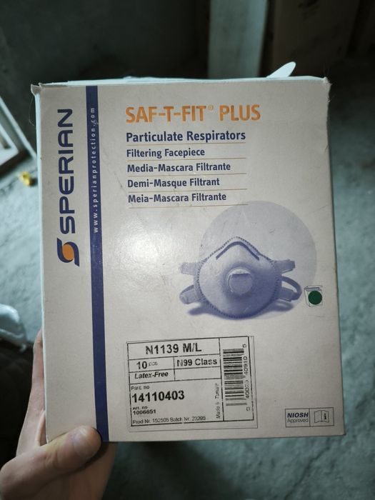 SAF-T-FIT PLUS N99 respirator niqobi (AQSh) – Original, 10 dona