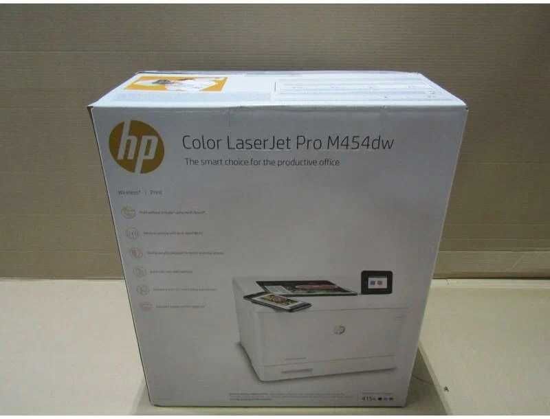 Принтер лазерный HP Color LaserJet Pro M454dw, цветн, A4, белый