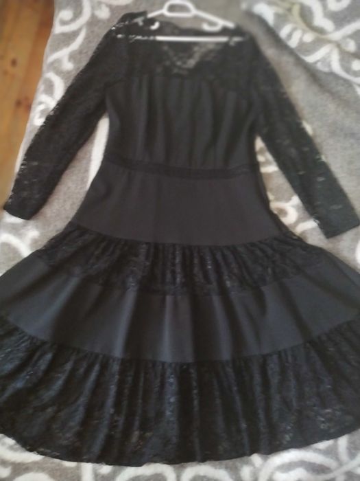 Rochie de ocazie, din dantela, neagra