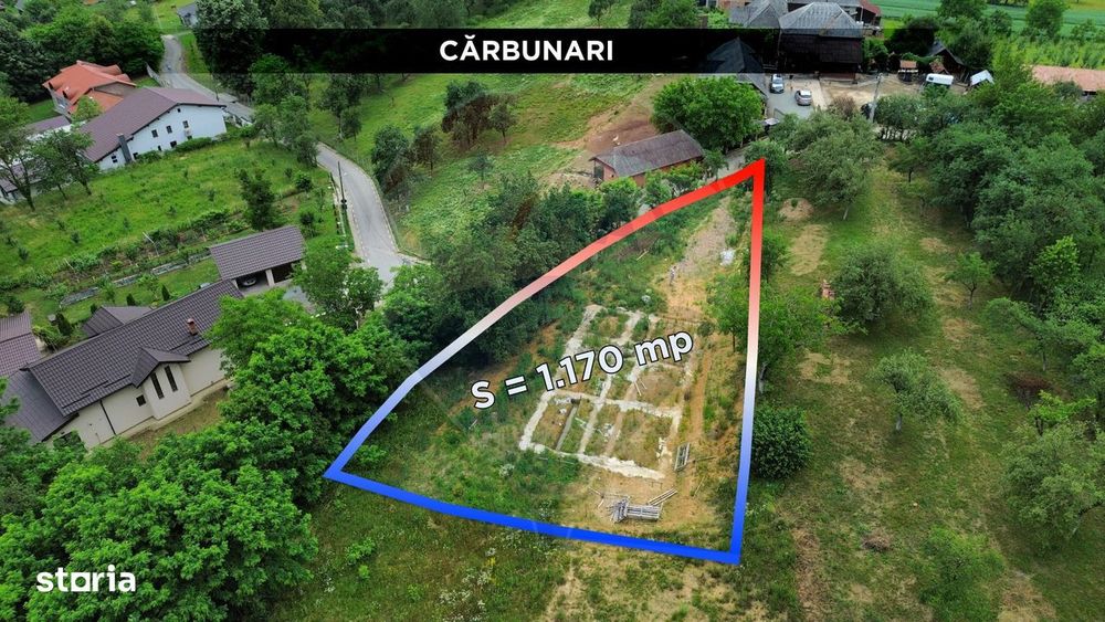 Carbunari Vanzare teren cu fundatie, proiect de casa si racorduri