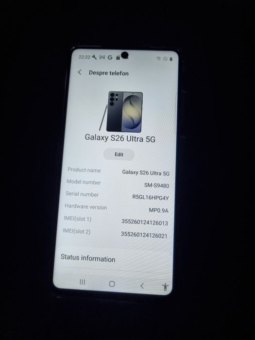 Vănd telefon Samsung Gallaxy S26 Ultra de 1TB memorie Ram 16GB