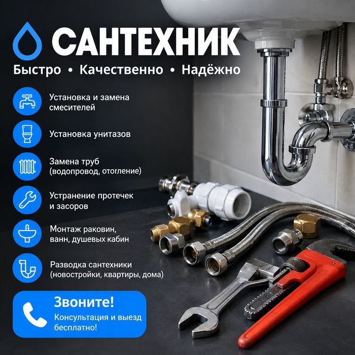 Сантехника,плотник услуги
