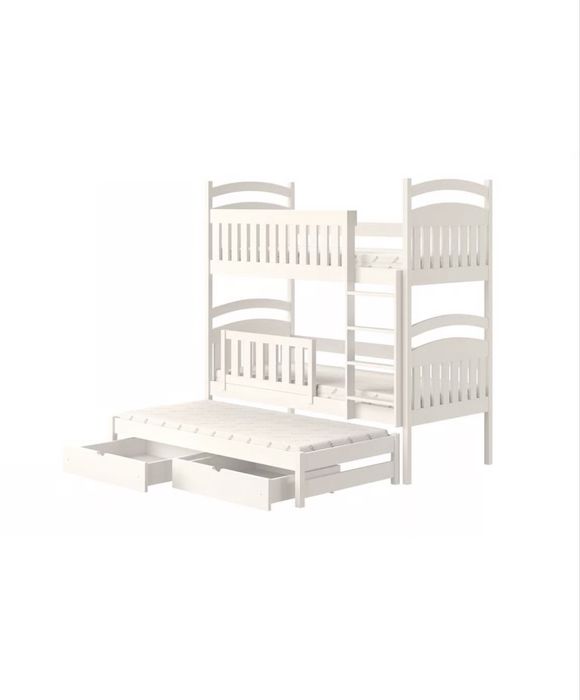 Pat supraetajat 3 persoane 90x200 cu 2 saltele incluse