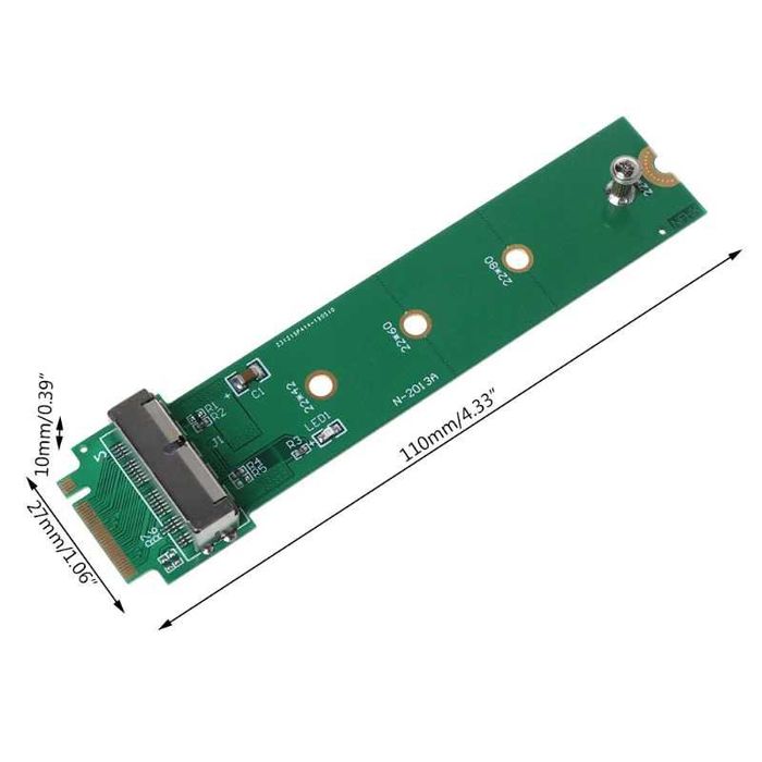 Adaptor SSD MacBook Air Pro 2013 - 2015 12+16 Pini la M.2 NGFF NVMe