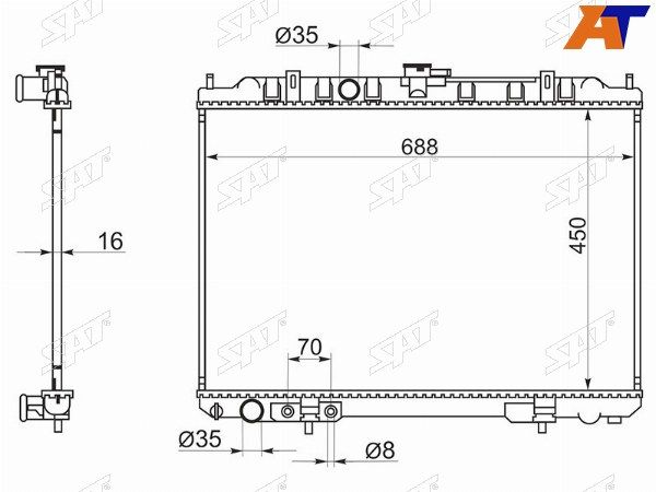 Радиатор Nissan X-trail