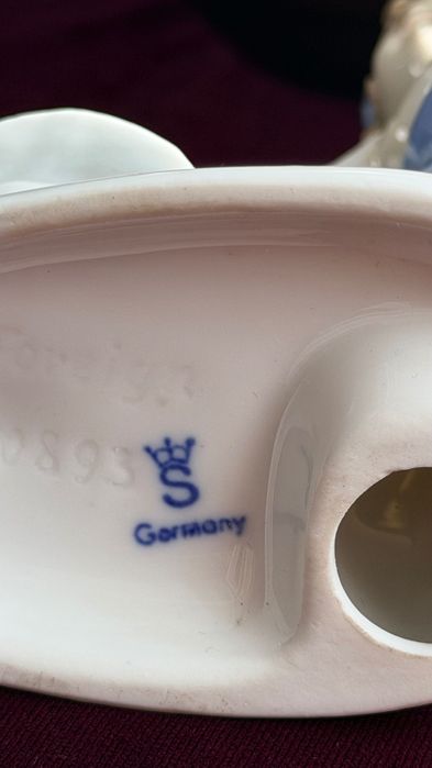 Изящная фарфоровая статуэтка «Девочка с гусями», Gräfenthal