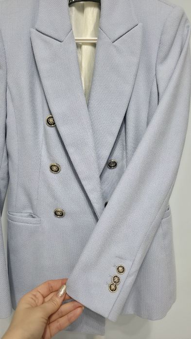 Sacou elegant Zara bleu deschis,cambrat, marimea S