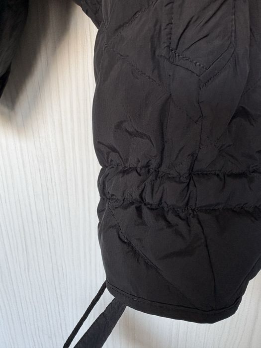 Черно oversized пухено яке