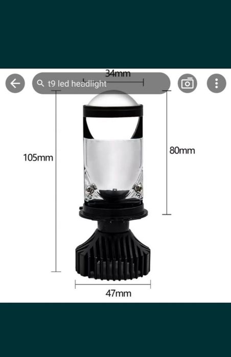 Set becuri led H4 cu lupa