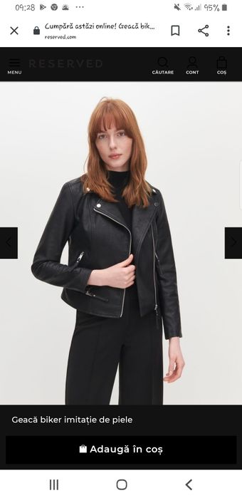 Jacheta din piele mărimea 42