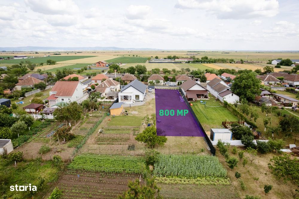 Teren intravilan de vânzare în Zimandu Nou – 800 mp