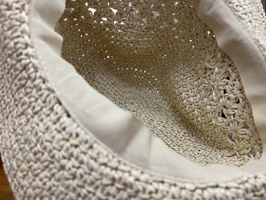 Palarie plaja brodata paie