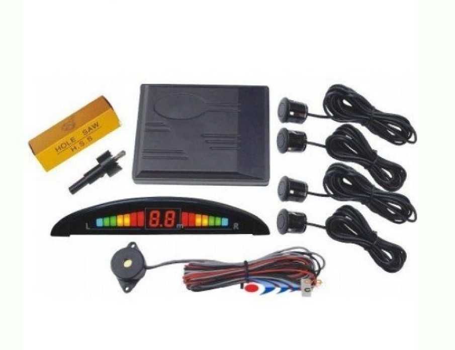 Парктроник с 4 сензора - сиви, дисплей и звукова сигнализация