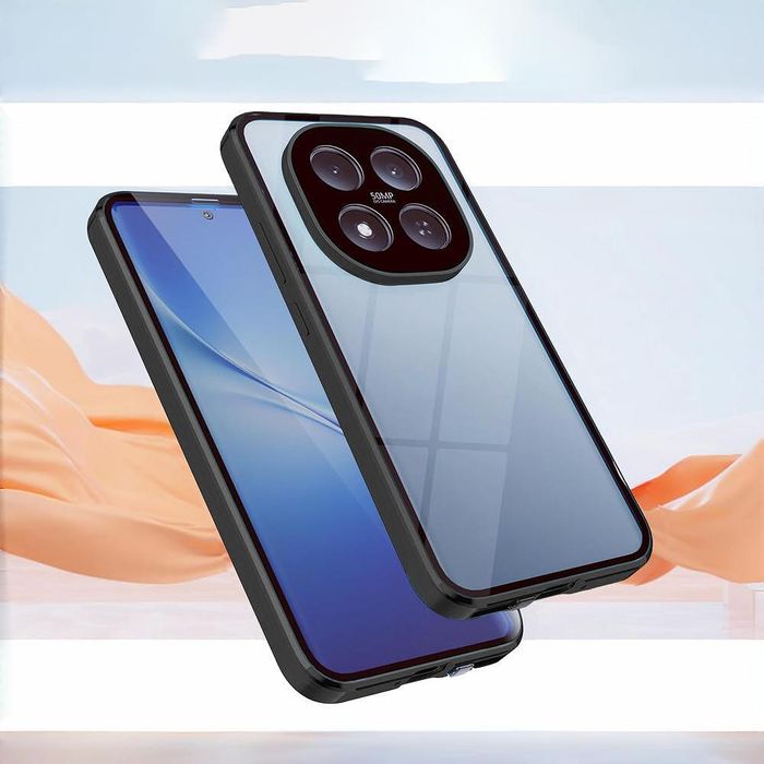 Двоен магнитен кейс за xiaomi redmi note 15 4g със защита на камерите