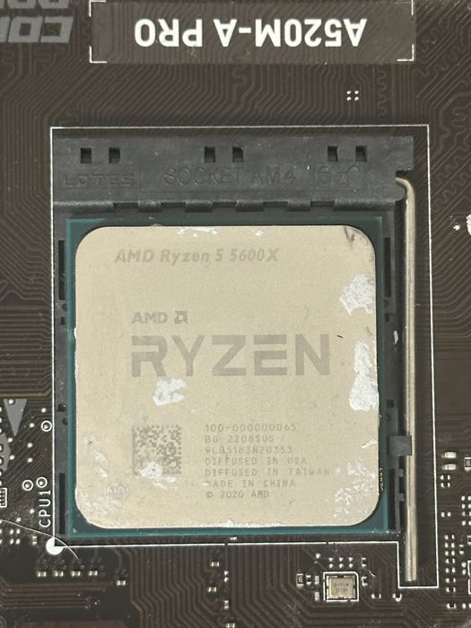 Kit ryzen 5 5600x + msi a520m-a-pro