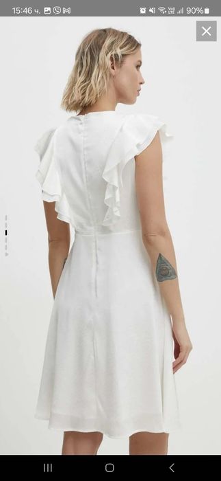 Бяла рокля Answear Lab