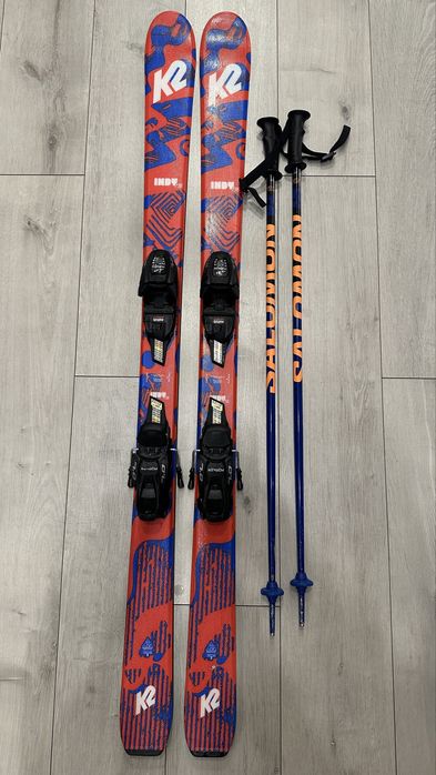 Schiuri SKI INDY FDT 7.0, cu legaturi, pentru copii, 136cm