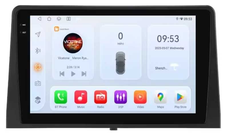 Мултимедия 10″ Android 14 за CITROEN BERLINGO PARTNER 18-24г CARPLAY