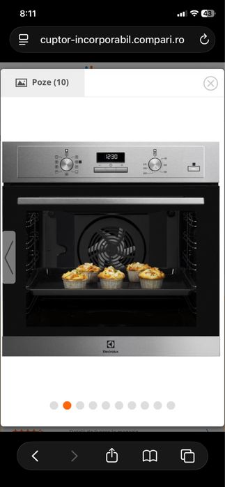 Cuptor Elctrolux incorporabil nou cu garantie