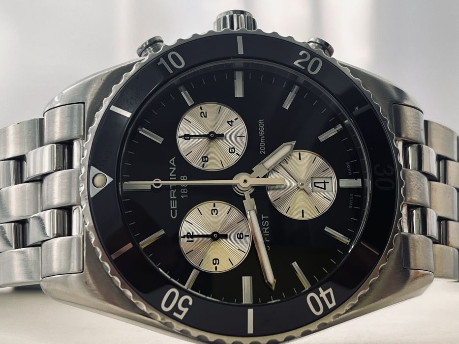 Certina Ds first ceramic bezel Quartz 27 jewels 200m wr