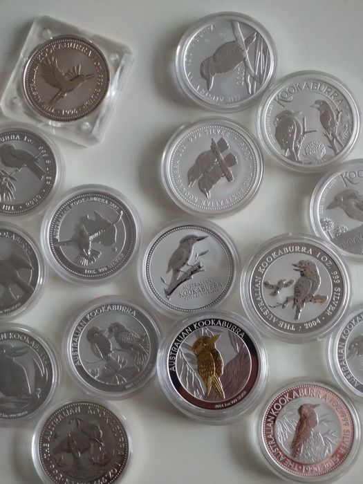 Сребърни монети "Kookaburra", 1 oz, 2 oz Австралия