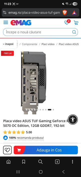 GeForce RTX 5070 OC Edition, 12GB GDDR7