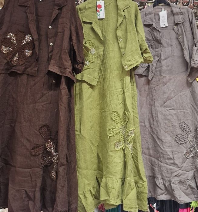 Rochie din in si cu camasa