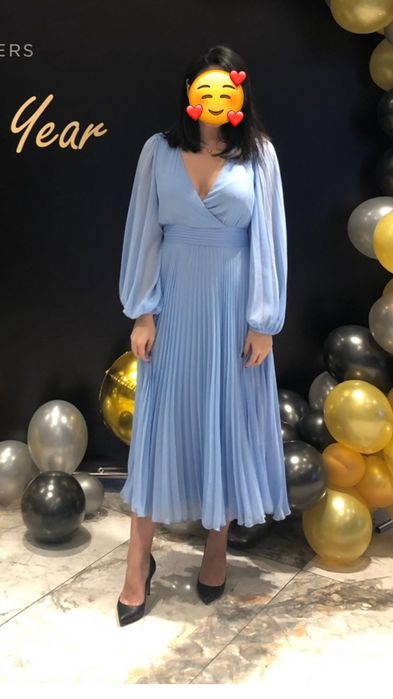 Платье H&M голубого цвета