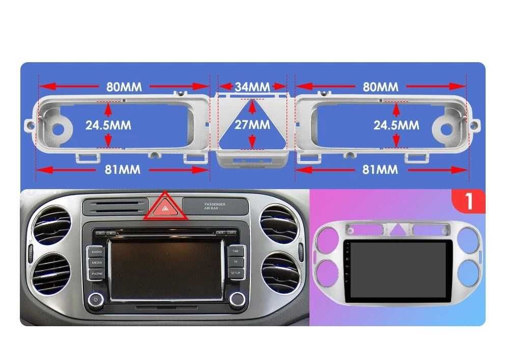 Navigatie VW Tiguan 2006 / 2016, 2+32, Carplay