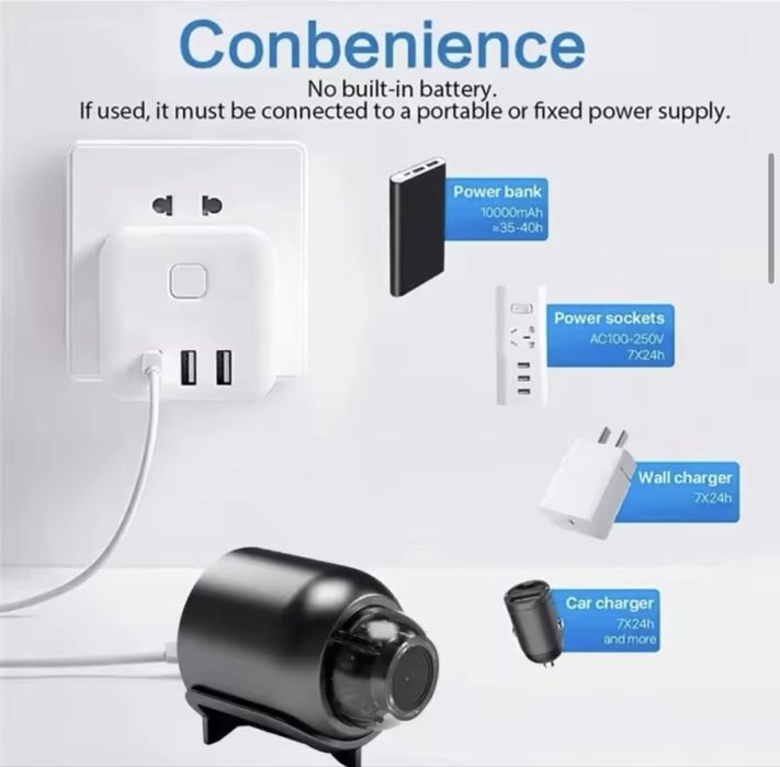 1080P FULL HD Mini WiFi Камера – Нощно Виждане , Аларма при Движение